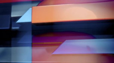 Basit geometrik şekillerden oluşan 4k Soyut 3d oluşturma arkaplanı