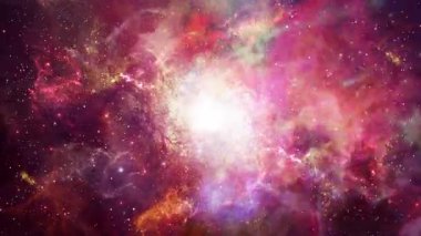 Yıldızlı canlı kozmik bulutsular, yüksek çözünürlüklü görüntüler veya bilimle ilgili içerikler için mükemmel bir arkaplan.