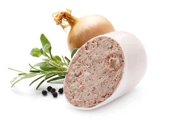 Leberwurst Herbs Onion — стокове фото