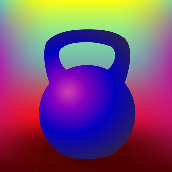 Kettlebell icon. Abstract fluid shapes trendy liquid colors backgrounds.
