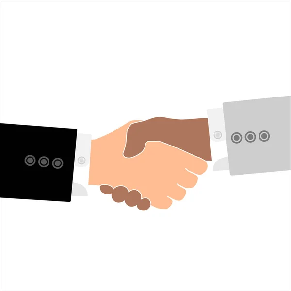 Business Handshake Business People Concetti Due Uomini Che Stringono Mani — Vettoriale Stock