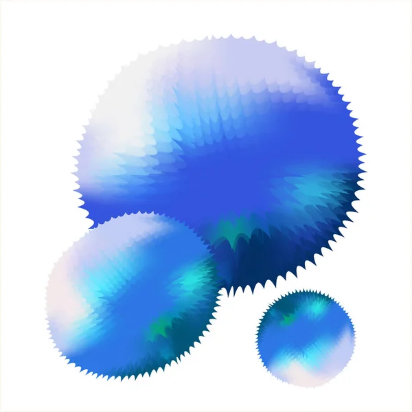 Blaue Blasen Isoliert Auf Weißem Hintergrund Abstraktion Unter Wasser Blauer — Stockfoto
