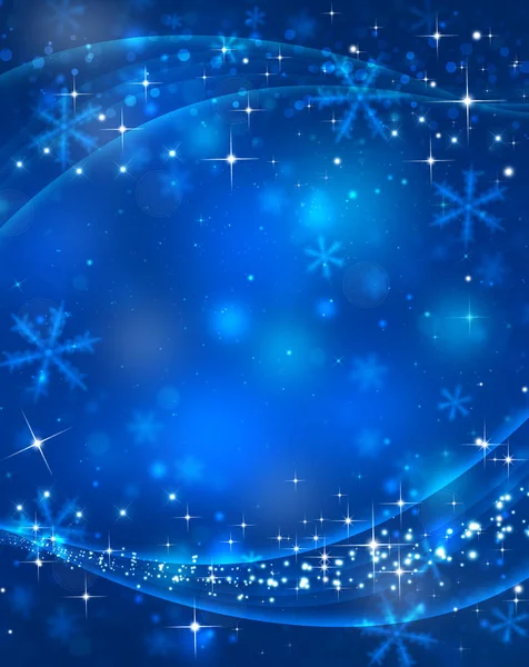 Astratto Sfondo Blu Inverno Decorazione Natale — Foto Stock