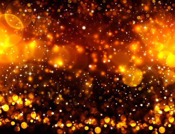 Golden Glitter Stars Christmas Background — Stock Photo, Image