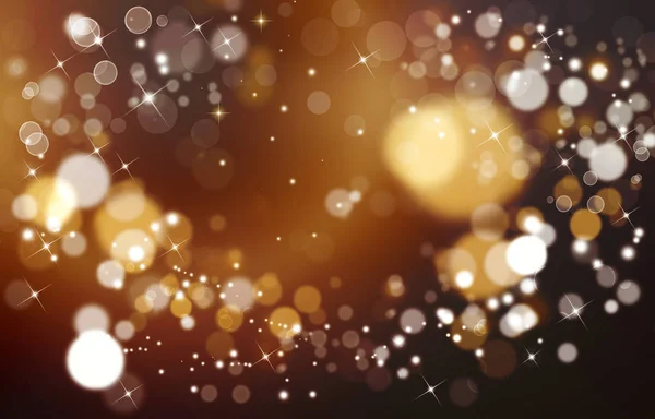 クリスマスの構図星と黄金の輝きの背景 — ストック写真