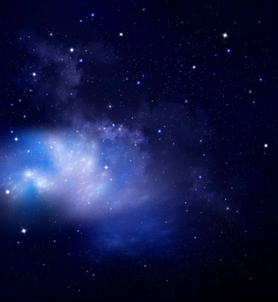 Βάθος Διαστήματος Νεφέλωμα Και Αστέρια Νυχτερινός Ουρανός — Φωτογραφία Αρχείου