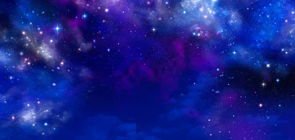 Achtergrond van de nachtelijke hemel met sterren — Stockfoto