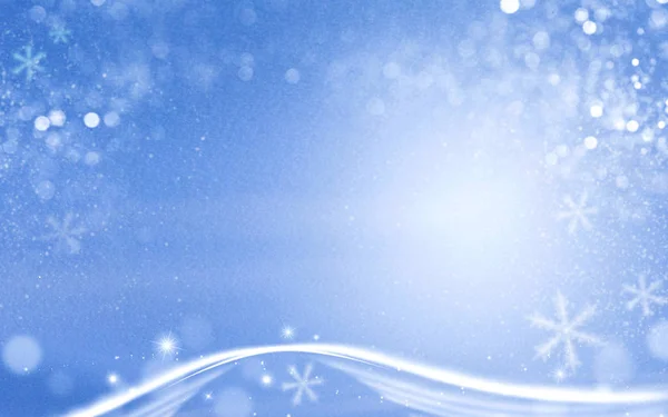 Рождественский Синий Фон Снегом Праздничная Иллюстрация — стоковое фото
