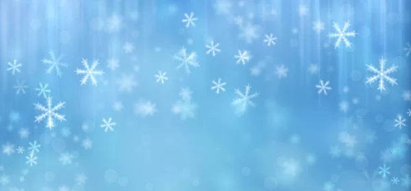 Natale Sfondo Blu Con Neve Illustrazione Vacanza — Foto Stock