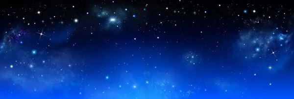 Background Night Sky Stars Banner Deep Space — Stock Photo, Image