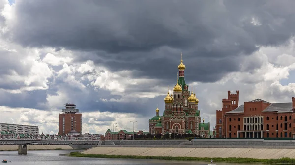 Красивая Панорама Города Йошкарола Летом — стоковое фото