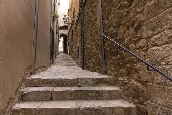 Historic Center Jewish Quarter Girona Spain One Best Preserved Neighborhoods — Stock Photo, Image