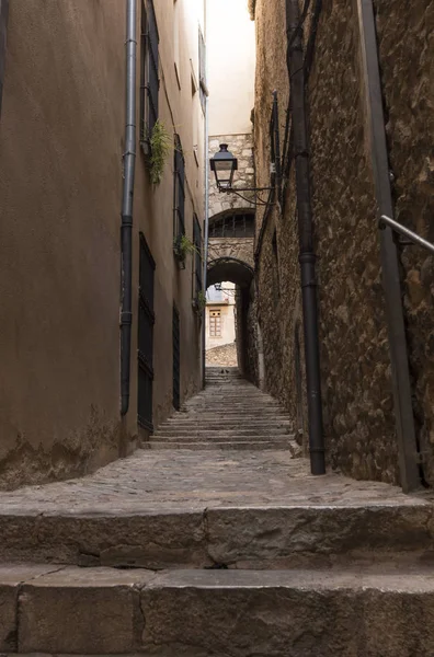 Historic Center Jewish Quarter Girona Spain One Best Preserved Neighborhoods — Stock Photo, Image