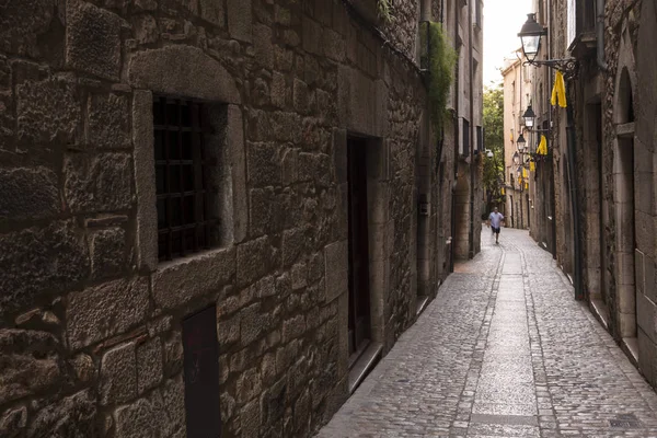 Centro Histórico Bairro Judeu Girona Espanha Dos Bairros Mais Bem — Fotografia de Stock