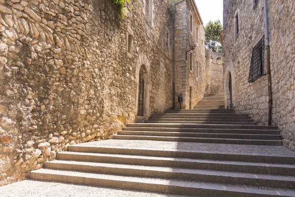 Historic Center Jewish Quarter Girona Spain One Best Preserved Neighborhoods — Stock Photo, Image