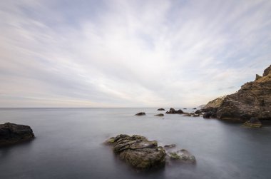 La Caleta de Salobrea 'da müthiş bir gün doğumu, Costa Tropical de Granada (İspanya)