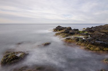 La Caleta de Salobrea 'da müthiş bir gün doğumu, Costa Tropical de Granada (İspanya)