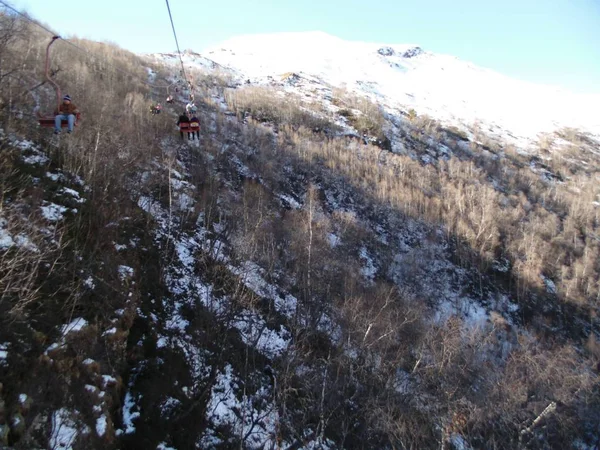 View Lift Mountains Snow — Stock Photo, Image