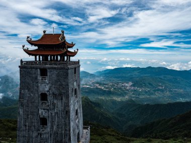 Vietnam Sapa Fansipan dağ manzarası