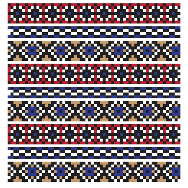 Modern Ethnic Fair Isle Seamless Pattern Print Background Vector Classic — стоковый вектор