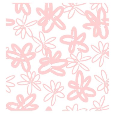 Soyut Renkli Fırça Darbeleri Kusursuz Çiçek Baskı / Desen Vektör - baskılar, desenler, çeşitli ortamlar ve web siteleri için arka planlar için uygundur