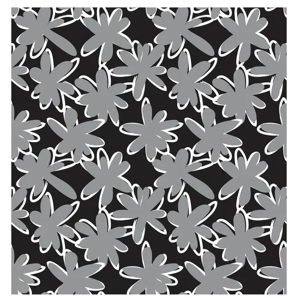 Abstrait Coups Pinceau Colorés Impression Florale Sans Couture Modèle Vecteur — Image vectorielle