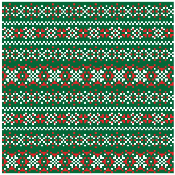 Christmas Fair Isle Seamless Pattern Print Background Vector Suitable Both — стоковый вектор