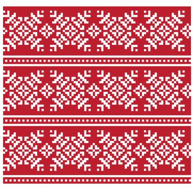 Noel Snoaflakes Fair Isle Dikişsiz Desen / Baskı Arka Plan Vektör - web sitesi kaynakları, grafik, baskı tasarımları, moda tekstil, triko ve vb gibi hem online / fiziksel orta için uygundur