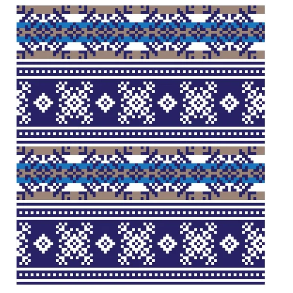 Noël Snoaflakes Fair Isle Seamless Pattern Print Arrière Plan Vectoriel — Image vectorielle