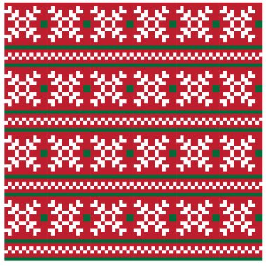 Christmas Fair Isle / Snowflakes Dikişsiz Desen / Baskı Arka Plan Vektör - web sitesi kaynakları, grafik, baskı tasarımları, moda tekstil, triko ve vb gibi hem online / fiziksel orta için uygundur.
