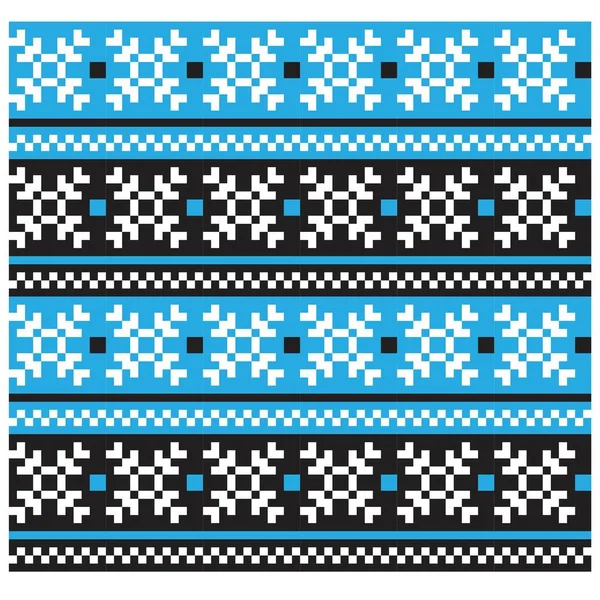 Christmas Fair Isle Snowflakes Seamless Pattern Print Arrière Plan Vectoriel — Image vectorielle