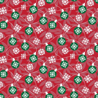 Renkli Noel tatili vektöründe pürüzsüz desen / yazdırma arkaplanı - Paketleme, web tasarımı, grafikler, moda tekstili, duvar kağıdı ve benzeri şeyler için uygundur.