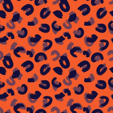 Renkli Klasik Modern Hayvan / Leopar Fırça Vuruşları Vektörde Kusursuz Yazdırma Arkaplanı - Web sitesi kaynakları, grafikleri, baskı tasarımları, moda tekstili ve benzeri hem çevrimiçi hem de fiziksel ortam için uygundur.