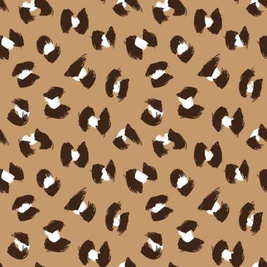 Renkli Klasik Modern Hayvan / Leopar Fırça Vuruşları Vektörde Kusursuz Yazdırma Arkaplanı - Web sitesi kaynakları, grafikleri, baskı tasarımları, moda tekstili ve benzeri hem çevrimiçi hem de fiziksel ortam için uygundur.