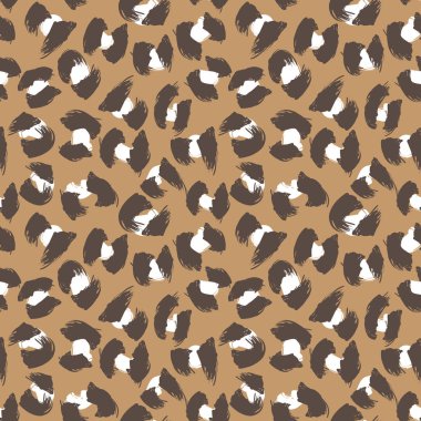 Renkli Klasik Modern Hayvan / Leopar Fırça Vuruşları Vektörde Kusursuz Yazdırma Arkaplanı - Web sitesi kaynakları, grafikleri, baskı tasarımları, moda tekstili ve benzeri hem çevrimiçi hem de fiziksel ortam için uygundur.
