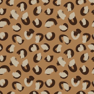 Renkli Klasik Modern Hayvan / Leopar Fırça Vuruşları Vektörde Kusursuz Yazdırma Arkaplanı - Web sitesi kaynakları, grafikleri, baskı tasarımları, moda tekstili ve benzeri hem çevrimiçi hem de fiziksel ortam için uygundur.