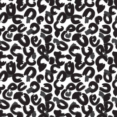 Renkli Klasik Modern Hayvan / Leopar Fırça Vuruşları Vektörde Kusursuz Yazdırma Arkaplanı - Web sitesi kaynakları, grafikleri, baskı tasarımları, moda tekstili ve benzeri hem çevrimiçi hem de fiziksel ortam için uygundur.