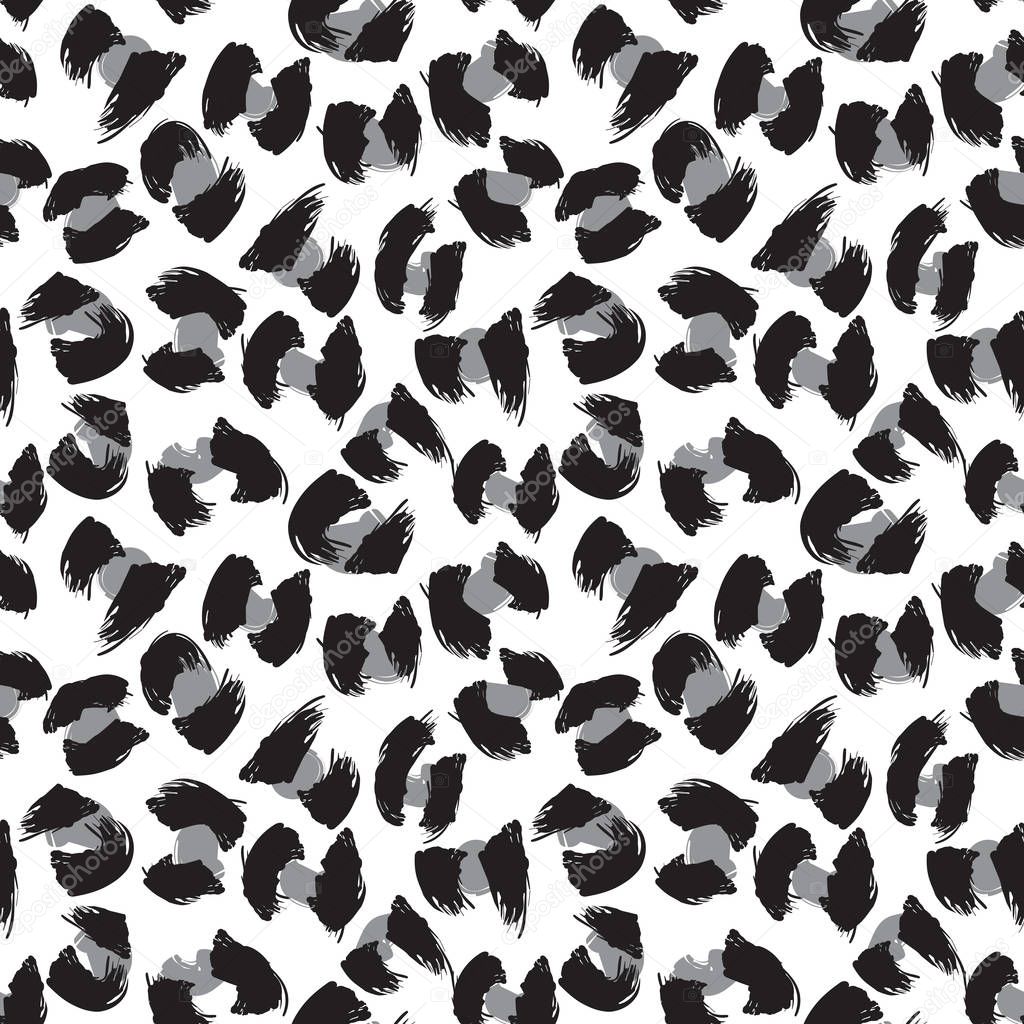 Colourful Classic Modern Animal/Leopard Brush Strokes Seamless Print Background in Vector - Suitable for both online/physical medium such as website resources, graphics, print designs, fashion textiles and etc.