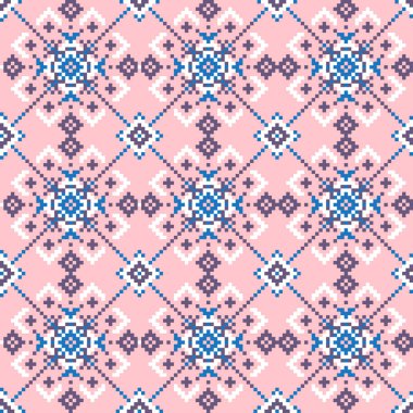 Christmas Snowflakes / Fair Isle Pürüzsüz Desen / Yazdırma Arkaplanı - web sitesi kaynakları, grafikleri, baskı tasarımları, moda tekstil ürünleri, örgü giyim vb. gibi hem çevrimiçi hem de fiziksel ortama uygun.
