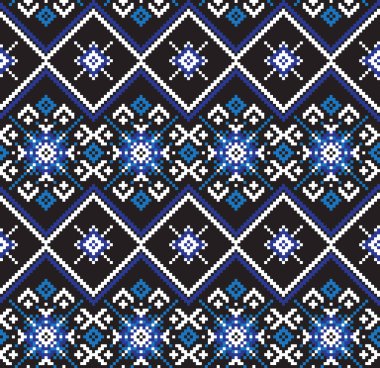 Christmas Snowflakes / Fair Isle Pürüzsüz Desen / Yazdırma Arkaplanı - web sitesi kaynakları, grafikleri, baskı tasarımları, moda tekstil ürünleri, örgü giyim vb. gibi hem çevrimiçi hem de fiziksel ortama uygun.