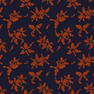 Vektördeki Renkli Dekoratif Botanik Çiçek Yazıcısı- İzler, desenler, arka planlar, web siteleri, duvar kağıtları, el sanatları