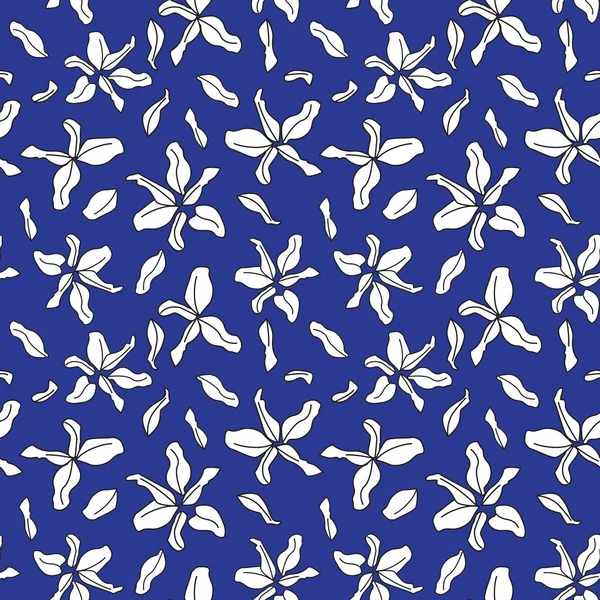 ベクトルのカラフルな装飾植物の花のプリント プリント パターン ウェブサイト 工芸品のための — ストックベクタ
