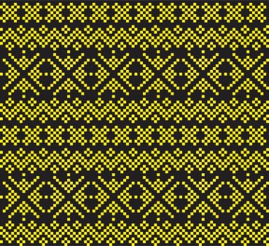 Moda tekstil, örgü ve grafikleri için sarı Noel panayır desenli arka plan