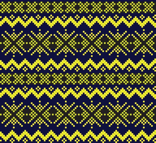 Fondo Amarillo Patrón Isla Feria Navidad Para Textiles Moda Prendas — Vector de stock