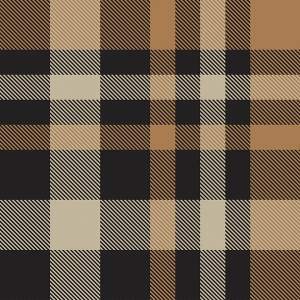 Bruine Taupe Plaid Tartan Naadloos Patroon Geschikt Voor Mode Textiel — Stockvector