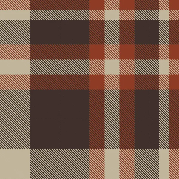 Bruine Taupe Plaid Tartan Naadloos Patroon Geschikt Voor Mode Textiel — Stockvector