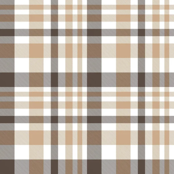 Hnědá Taupe Plaid Tartan Bezešvý Vzor Vhodný Pro Módní Textil — Stockový vektor