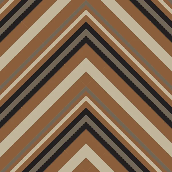 Brown Taupe Chevron Diagonal Listrado Sem Costura Fundo Padrão Adequado — Vetor de Stock