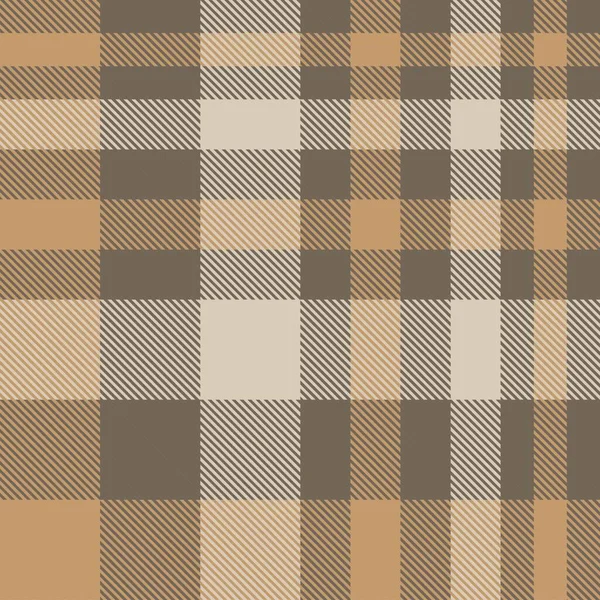 Brown Taupe Plaid Tartan Seamless Pattern Suitable Fashion Textiles Graphics — Stock Vector