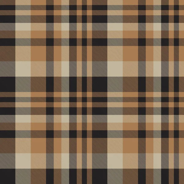 Marrone Taupe Plaid Tartan Modello Senza Cuciture Adatto Tessuti Moda — Vettoriale Stock